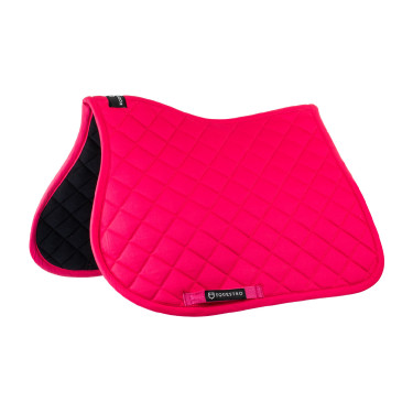 Zadeldek springen in katoen collectie basic Equestro Fuchsia Roze