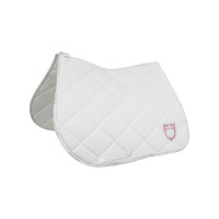 Zadeldek springen met meerkleurig logo GP Equestro Wit / wit / ballerina Zadeldek springen met meerkleurig logo GP Equestro Wit / wit / ballerina