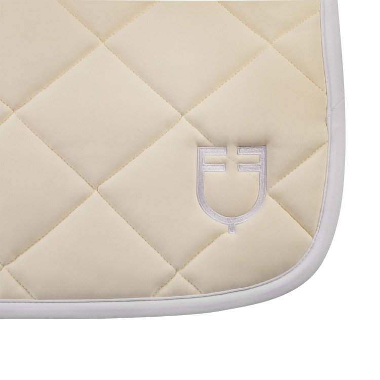 Technische stof dressuurdek met geborduurd logo White Line Equestro Technische stof dressuurdek met geborduurd logo White Line Equestro