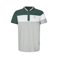 Kingsland KLNasim piqué herenpolo in mesh Havenmist Grijs