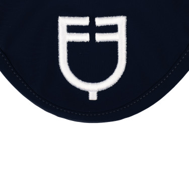 Vliegenmuts van technische stof met Equestro-logo Marine / wit Blauw
