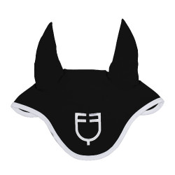 Vliegenmasker in technische stof White Line Edition Equestro Zwart Vliegenmasker in technische stof White Line Edition Equestro Zwart