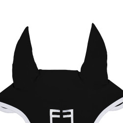 Vliegenmasker in technische stof White Line Edition Equestro Zwart Vliegenmasker in technische stof White Line Edition Equestro Zwart