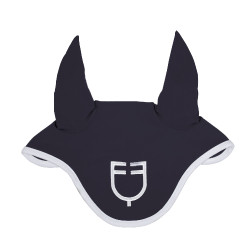 Vliegenmasker in technische stof White Line Edition Equestro Marine Marineblauw Vliegenmasker in technische stof White Line Edition Equestro Marine Marineblauw