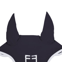 Vliegenmasker in technische stof White Line Edition Equestro Marine Marineblauw Vliegenmasker in technische stof White Line Edition Equestro Marine Marineblauw