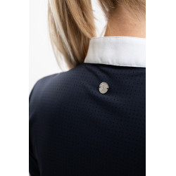 Wedstrijdpolo Harcour Paris dames Marine Marineblauw