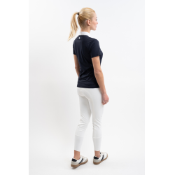 Wedstrijdpolo Harcour Paris dames Marine Marineblauw