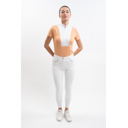 Wedstrijdpolo Harcour Paris dames Abrikoos Oranje Wedstrijdpolo Harcour Paris dames Abrikoos Oranje