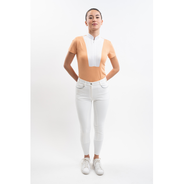 Wedstrijdpolo Harcour Paris dames Abrikoos Oranje Wedstrijdpolo Harcour Paris dames Abrikoos Oranje