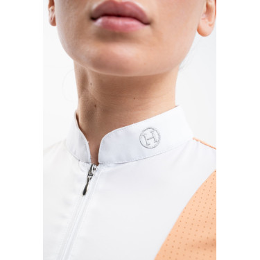 Wedstrijdpolo Harcour Paris dames Abrikoos Oranje Wedstrijdpolo Harcour Paris dames Abrikoos Oranje