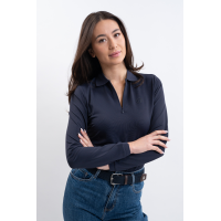 Technische polo Harcour Pepite dames Marine Marineblauw