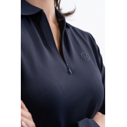 Technische polo Harcour Pepite dames Marine Marineblauw Technische polo Harcour Pepite dames Marine Marineblauw