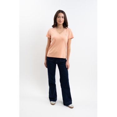 T-shirt Harcour Taraza dames Abrikoos Oranje T-shirt Harcour Taraza dames Abrikoos Oranje