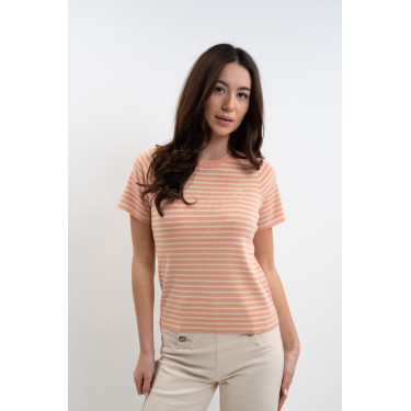 T-shirt Harcour Tzimi dames Abrikoos / linnen Oranje T-shirt Harcour Tzimi dames Abrikoos / linnen Oranje