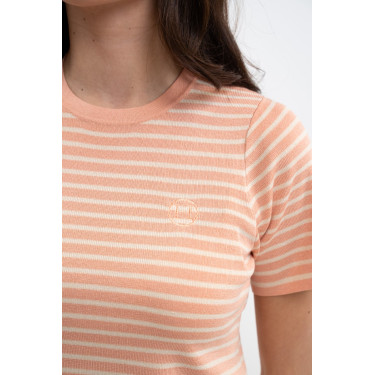 T-shirt Harcour Tzimi dames Abrikoos / linnen Oranje T-shirt Harcour Tzimi dames Abrikoos / linnen Oranje