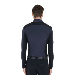 Aansluitende trainingspolo met lange mouwen heren Equestro Marineblazer Marineblauw