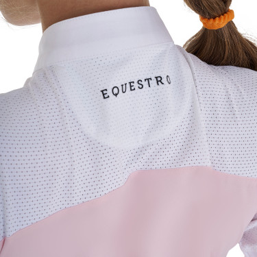 Meisjeswedstrijdpolo met Korte Mouwen en Knopen met Mesh Equestro Meisjeswedstrijdpolo met Korte Mouwen en Knopen met Mesh Equestro