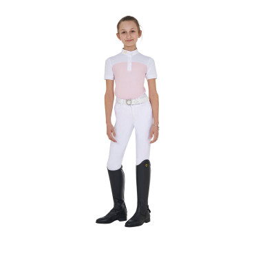 Meisjeswedstrijdpolo met Korte Mouwen en Knopen met Mesh Equestro Meisjeswedstrijdpolo met Korte Mouwen en Knopen met Mesh Equestro