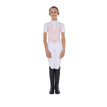 Meisjeswedstrijdpolo met Korte Mouwen en Knopen met Mesh Equestro Meisjeswedstrijdpolo met Korte Mouwen en Knopen met Mesh Equestro