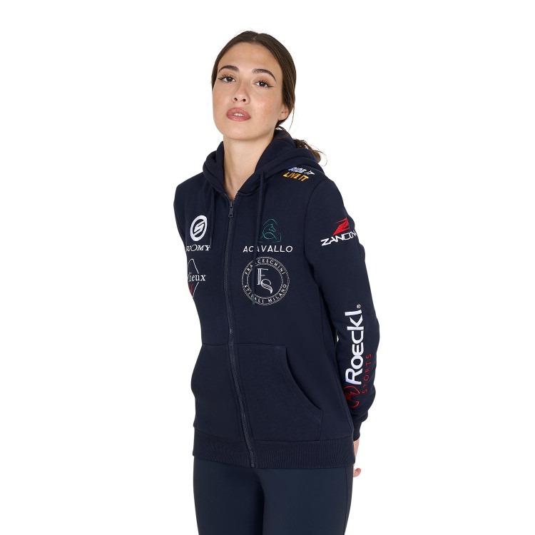 Dameshoodie met multi-logo nieuwe Equestro