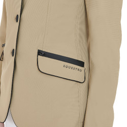 Wedstrijdjas dames in technische stretchstof Equestro Wierook Beige