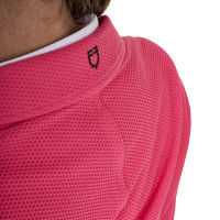 Wedstrijdjas drie knopen meisjes in mesh Equestro Oxfordbruin Roze