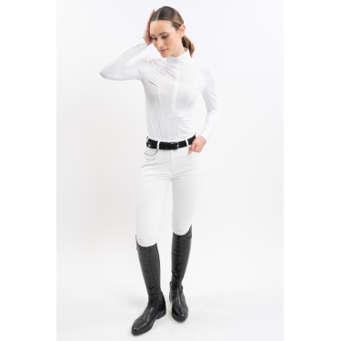 Wedstrijdpolo Harcour Coco dames Wit Wedstrijdpolo Harcour Coco dames Wit