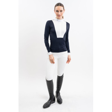 Wedstrijdpolo Harcour Stella dames Marine Marineblauw