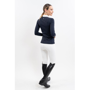 Wedstrijdpolo Harcour Stella dames Marine Marineblauw