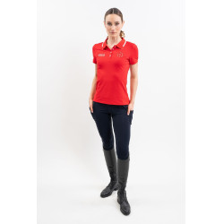 Polo Harcour Douve dames Swiss Equestrian Friends Rood