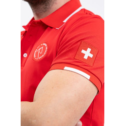 Polo Harcour Dranse heren Swiss Equestrian Friends Rood