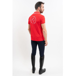 Polo Harcour Dranse heren Swiss Equestrian Friends Rood