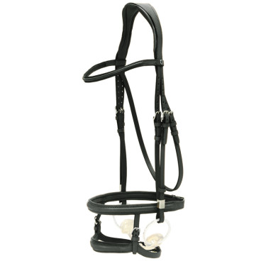Stübben Pro-Jump hoofdstel met Slide&Lock Zwart / zwart