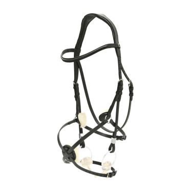 Stübben Pro-Jump hoofdstel met Slide&Lock Zwart / zwart
