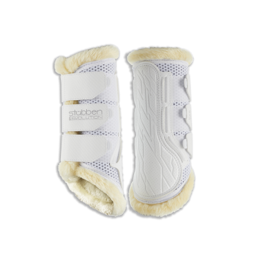 Stübben Airflow trainingsbeschermers van synthetisch schapenvacht Wit