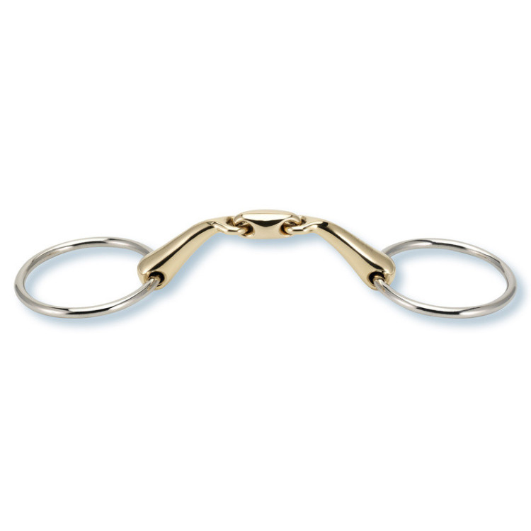 Stang met 2 ringen Stübben 2223 anatomisch mondstuk 16 mm