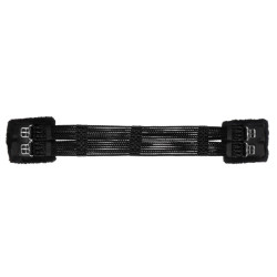 Stübben singelkoord met gewatteerde pads en roestvrijstalen gespen Zwart