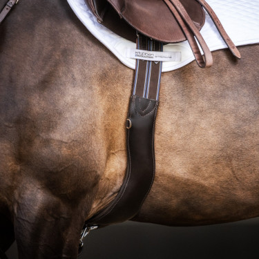 Stübben singel leer Elastische inzetstukken aan beide zijden Ebbenhout
