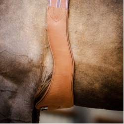 Stübben singel leer Elastische inzetstukken aan beide zijden Tabak Bruin