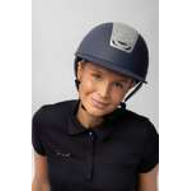 Paardrijcap met kristallen versiering Horze Arix II Donkerblauw / zilver Paardrijcap met kristallen versiering Horze Arix II Donkerblauw / zilver