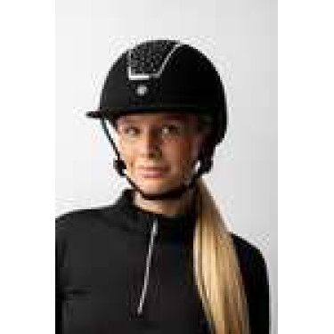 Paardrijcap Solara II Horze Zwart / wit
