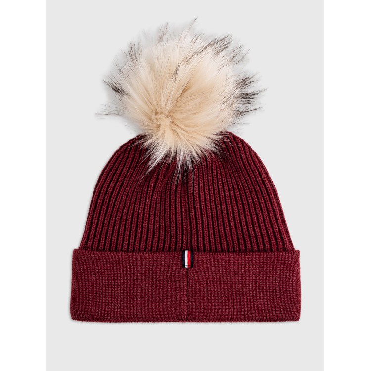 Tommy Hilfiger Equestrian Vancouvert Muts met Pompon Tommy Hilfiger Equestrian Vancouvert Muts met Pompon