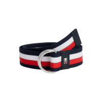 Tommy Hilfiger Equestrian Global Stripe riem voor heren Marineblauw