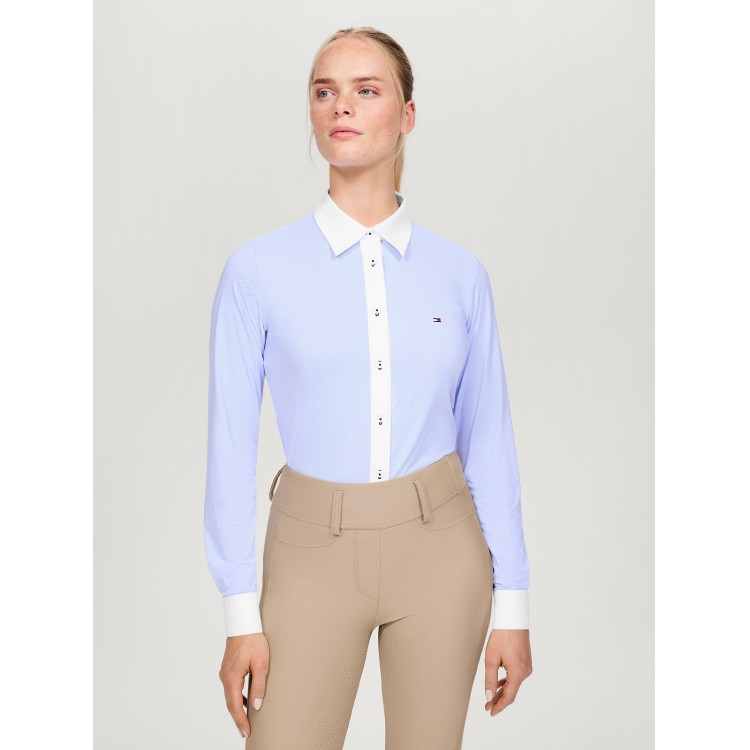 Tommy Hilfiger Equestrian Essex Stretch Oxford dameshemd met lange mouwen Tommy Hilfiger Equestrian Essex Stretch Oxford dameshemd met lange mouwen