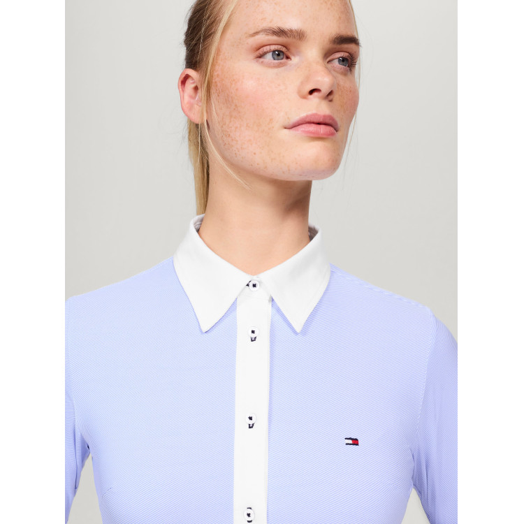 Tommy Hilfiger Equestrian Essex Stretch Oxford dameshemd met lange mouwen Tommy Hilfiger Equestrian Essex Stretch Oxford dameshemd met lange mouwen