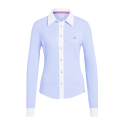 Tommy Hilfiger Equestrian Essex Stretch Oxford dameshemd met lange mouwen