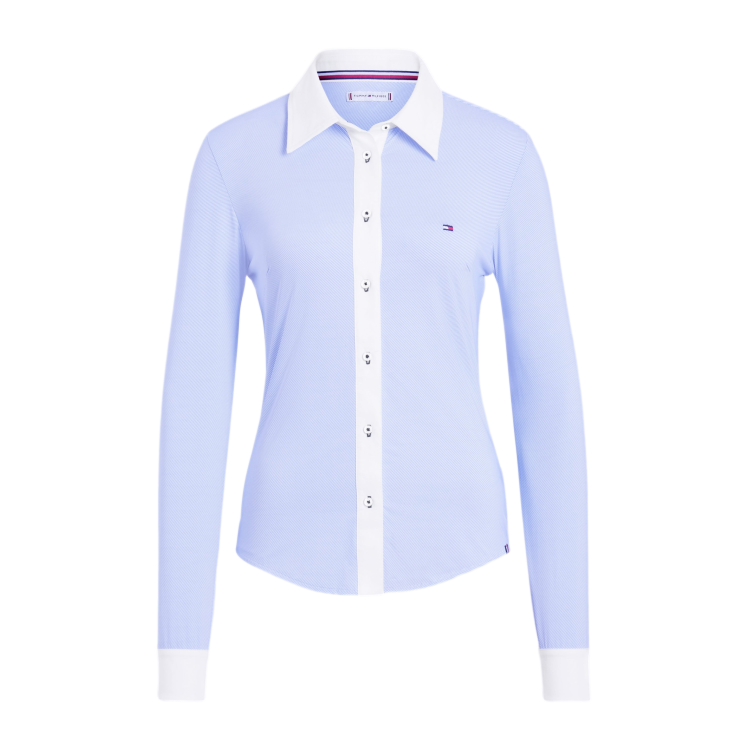 Tommy Hilfiger Equestrian Essex Stretch Oxford dameshemd met lange mouwen Tommy Hilfiger Equestrian Essex Stretch Oxford dameshemd met lange mouwen