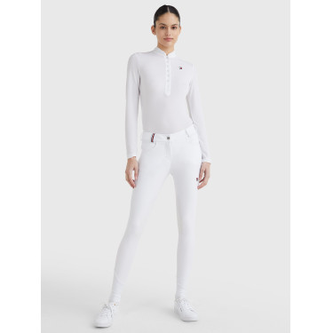 Damesrijbroek Tommy Hilfiger Equestrian Classic met kniestukken grip Wit