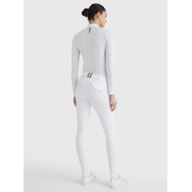 Damesrijbroek Tommy Hilfiger Equestrian Classic met kniestukken grip Wit