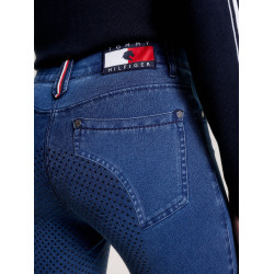 Tommy Hilfiger Equestrian Queens Denim damesrijbroek full grip Erfgoed Blauw